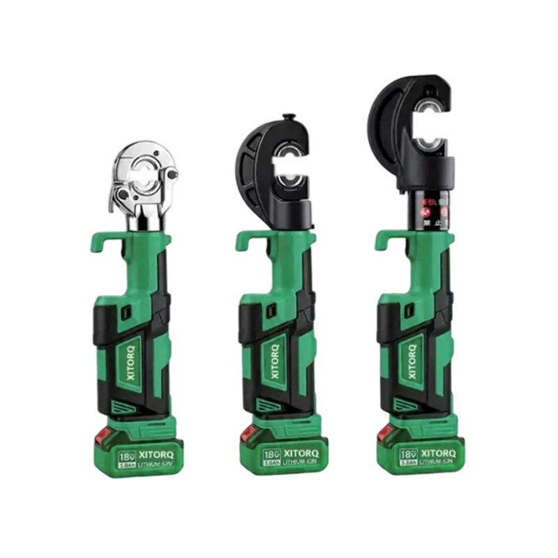Herramienta de engarzado hidráulica de iones de litio de 18 V, fuerza de 60-120 kN, para terminales de cable de Cu/Al de 10-400 mm²