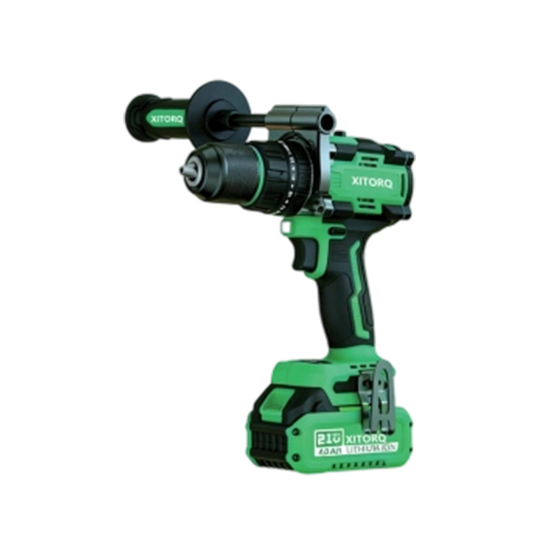 Taladro/atornillador percutor sin escobillas de iones de litio de 21 V XJ.617 (trabajo pesado): torque de 170 N·m, 3 velocidades